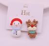 Pendientes de clip para orejas sin agujeros para niñas, aretes falsos navideños para niñas, aretes de princesas con dibujos animados