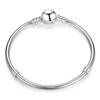 Pulseira Clássica Prateada para Meninas Corrente Básica Joia de Moda de Rua Tendência de Berloque Europeu