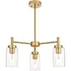 Lámpara de araña multicabezal de cristal americano transfronterizo de Amazon, creativa, para sala de estar, dormitorio, comedor, cocina, isla, lámpara de araña giratoria para escalera.
