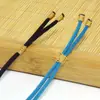 Cordón Colgante Ajustable Sencillo Colgante de Jade Colgante Hecho a Mano Cuerda Ágata Dorada Joyería de Cristal Cadena para Clavícula Collar Cuerda
