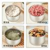 Tazón de Acero Inoxidable con Tapa, Caja de Almacenamiento para Refrigerador, Caja Redonda Compartimentada, Lonchera, Seguro para Microondas