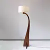 Lámpara de pie de madera maciza en estilo retro japonés wabi-sabi para sala de té, sala de estar, dormitorio, lámpara de noche, estilo madera natural, lámpara de mesa creativa para estudio