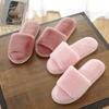 2023 Nueva Fábrica Directa Otoño e Invierno Felpa Cálida Chanclas Abiertas de Una Tira Pareja Hogar Piso de Madera Hombres y Mujeres Piel