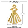 Vestido Arcoíris Cereza Transfronterizo Colgante de Acero Inoxidable DIY Collar Pulsera Mariposa para Mujer Accesorios de Joyería de Acero de Titanio