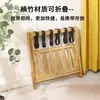 Prateleira de Armazenamento Dobrável para Casa, Prateleira de Armazenamento de Bagagem para Hotel, Porta-Bagagem de Bambu de Camada Dupla
