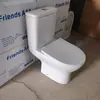 Inodoro Split de Pared Trasera y de Pie para Exportación de Fábrica, Inodoro de Sifón de Descarga Directa para Baño de Comercio Exterior, Inodoro Doméstico
