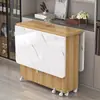 Mesa de jantar dobrável para casa, apartamento pequeno, simples, multifuncional, móvel, retangular, casa de aluguel, mesa universal com rodas para comer