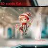 Decoración Colgante Plana de Acrílico para Coche Nueva Transfronteriza Juego de Ocho Piezas Colgante Estándar para Coche Mascota Linda