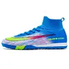 Botas de fútbol altas transfronterizas para hombre, tallas de adulto y juvenil, zapatillas de entrenamiento para césped artificial, tacos AG, zapatillas deportivas de fútbol, en stock