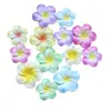 Accesorios de resina de plumeria de dos colores morado y dorado, pegamento en crema, funda de teléfono móvil DIY, agujero decorativo, caja de almacenamiento de zapatos, parche