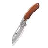 Cuchillo de Fruta de Acero de Damasco Plegable Portátil para Exteriores Cuchillo Portátil de Mano para Pelar Piel y Hueso de Res y Cordero