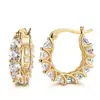 Pendientes de Zirconia Estilo Ins, Pendientes de Nicho de Alta Gama con Sentido del Diseño, Populares en Xiaohongshu, Pendientes de Envío Directo de Una Pieza E7306
