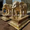Fabricante Produz Esculturas de Elefante de Cobre, um Par de Estátuas de Elefante de Cobre Auspiciosas e Atraentes Absorventes de Água, Paisagens Externas