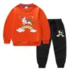 Unicornio de Primavera y Otoño Ropa infantil coreana suéter para niños pantalones conjunto de dos piezas dibujos animados bebé algodón manga larga