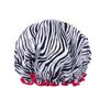 Gorro de ducha grande para mujer impermeable gorro de ducha doble capa gorro de ducha con anillo para el cabello cabello largo y grueso elástico reutilizable