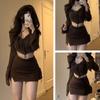 Comércio Exterior Transfronteiriço Primavera e Verão Novo Estilo Hot Girl Americana Pura Luxúria Conjunto de Duas Peças com Saia Justa ao Corpo para Mulheres