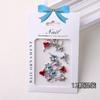 Producto terminado de joyería de diamantes con diseño de corazón torcido de celebridades de Internet, aleación de lujo con destellos, accesorios para taladro de uñas Diamond Love