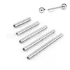 F136 Titanio Doble Punta Rosca Interna Lengüeta Recta Clavo de Titanio G23 Aleación de Titanio Puente de Oreja Cuerpo de Barra Joyería para Piercing Uña de Hueso de Oreja
