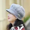 Novos Chapéus de Lã Tricotados para Meia-Idade e Idosos, Chapéus de Tricô Quentes de Inverno para Senhoras Idosas, Chapéus de Tricô de Veludo Espessado para Mães
