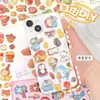 Pegatinas de cristal tridimensionales de dibujos animados, pegatinas lindas sólidas en relieve, materiales de decoración para diario DIY, pegatinas para vaso de agua y teléfono