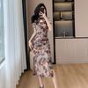 Fornecimento transfronteiriço 2024 verão novo cheongsam melhorado temperamento slim fino cobrindo a carne vestido de quadril pequeno