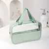Bolso Transparente Sencillo Nuevo Bolsa de Cosméticos PVC Empalmado Bolsa de Artículos de Tocador PU Playa Impermeable Bolsa de Cosméticos