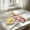 Llavero de oro puro 999 con motivo de dinero, colgante de oro, decoración para bolso, seguro para transmisiones en vivo, regalo para evento del Festival Qixi al por mayor