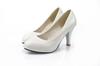 Zapatos de tacón de aguja altos profesionales para primavera y otoño, zapatos de vestir de charol, boca poco profunda, punta redonda, 8 cm, zapatos para mujer, zapatos rojos para el trabajo, zapatos de boda