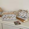 Mini cesta de almacenamiento Ins Bear, hecha a mano, acolchada, bonita, para el hogar, para guardar aperitivos, cesta pequeña para artículos diversos de escritorio