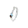 Anillo Lindo con Patrón de Pingüino, Anillos a Juego para Mejores Amigos con Temática de Peces, Anillos Divertidos Estilo Coreano de Dibujos Animados para Parejas