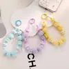 Nova Corrente de Celular com Contas em Cubo de Queijo Criativa Pingente de Bolsa com Bola de Pelo Chaveiro de Contas Pintado à Mão Acessórios Atacado
