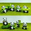 8 Bambú Panda Micro Paisaje Escritorio Coche Adornos DIY Tesoro Nacional Panda Llavero Pastel Decoración Accesorios