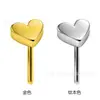 Pendientes Sencillos de Aleación de Titanio F136 con Diseños de Estrella, Luna, Corazón y Cruz para Accesorios de Joyería de Cartílago
