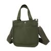 Bolsa Transversal de Lona Cor Sólida Simples Casual Estilo Japonês Antigo para Meninas Estudantes Bolsa de Ombro Feminina Estilo Coreano Ins Harajuku