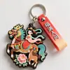 Chaveiro Tag Cartoon Anime Formato Dragão Cavalo PVC Plástico Macio Pequeno Presente Fofo Pingente de Chave para Estudante