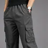 Pantalones de trabajo estilo americano, corte holgado para hombre, pierna recta, nueva colección 2026, pantalones largos retro, pantalones casuales multibolso para hombre, estilo primavera/otoño