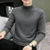 Venta de liquidación: Camiseta de Manga Larga para Hombre con Cuello Alto Parcial, Algodón Puro, Moda Trendy Nueva para Primavera y Otoño, Adecuada para Usar en Capas o Sola