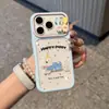Talheres Coloridos de Bolinhas Cachorro Aplicável Maçã 17promax Capa de Celular Meninas Desenho Animado 16/15 Janela Grande 14