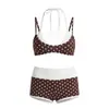 2026 Nuevo Estilo Traje de Baño de Dos Piezas de Cintura Alta para Mujer Control de Barriga Adelgazante Vacaciones en la Playa Traje de Baño de Aguas Termales [Una Pieza Dropshipping]