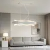 Candelabro LED Moderno Minimalista para Comedor, Lámpara de Comedor Estilo Crema, Candelabro Nórdico para Mesa de Comedor en Casa, Lámpara Colgante para Barra de Bar