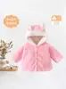 Chaquetas de Algodón para Niñas 2025 para Niños Pequeños y Medianos Chaquetas Estilo Coreano Chaquetas con Forro de Piel de Conejo Chaquetas Capas para Bebés de Comercio Exterior