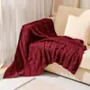 Manta de Sofá Waffle Cobertor de Tricô Cobertor para Soneca no Escritório com Ar Condicionado Manta de Avião Manta de Lazer Cobertor de Cama Cobertor Pequeno