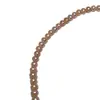 Collar de perlas de agua dulce estilo Lago Yamanakako cadena completa de perlas rosas plata de ley S925 alto brillo casi redondo clásico versátil