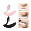 Ferramentas de Maquiagem de Beleza Preto Rosa Cabo Curvado Agulha de Aço Pente para Sobrancelha Cabo de Plástico Dobrável Pente para Sobrancelha Agulha de Aço Pente para Cílios