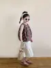 Verano 2025 Nuevo Estilo Coreano Ropa Infantil Niñas Diseño de Nicho Camisa de Concha Camisa sin Mangas Pantalones de Pierna Ancha de Encaje