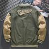 Chaqueta retro americana de otoño e invierno para hombre, uniforme de béisbol de gamuza, chaqueta de piloto bordada con parte superior suelta de primavera y otoño, moda
