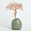 Árbol de Cristal Natural Colorido Grava Mini Adornos Retro Manualidades Árbol Creativo para el Hogar Oficina Decoración Árbol Colorido