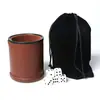 Bolso de solapa de cuero marrón para comercio exterior con barra de bolsa de tamiz de cuero de color Bolso de entretenimiento en stock
