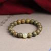 Pulsera de sándalo verde natural, pulsera de sándalo para niños y niñas, regalo de novia de jade Hotan para parejas, estilo literario de nicho.