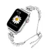Adecuado para iwatch11 banda de Apple watch para mujer sensación de alta gama incrustada con pedrería pulsera material de cobre banda de reloj applewatch